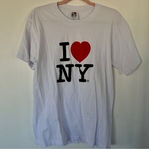 Classic White 'I Love NY' Short Sleeve Tee